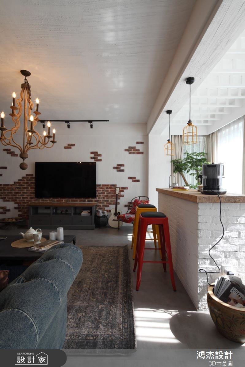 36坪老屋(16~30年)＿混搭風客廳案例圖片＿鴻杰室內設計＿鴻杰_36之4