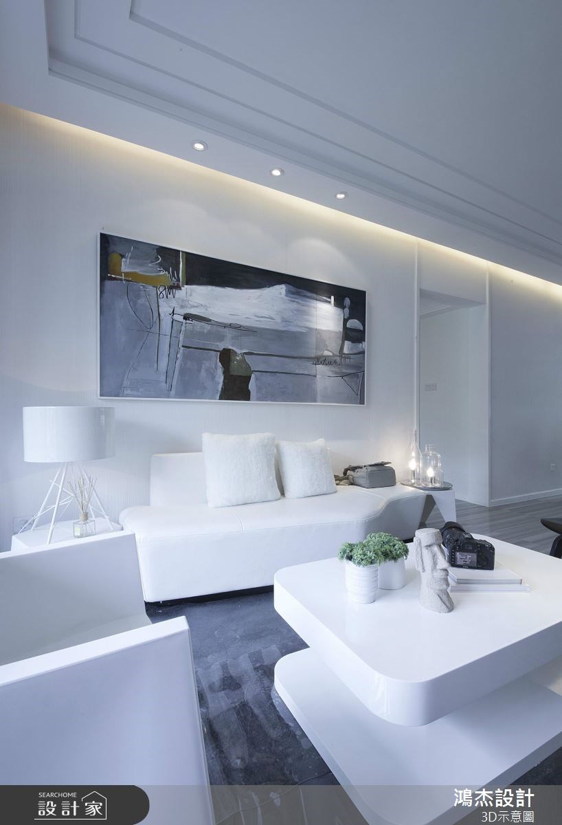 72坪新成屋(5年以下)＿現代風客廳案例圖片＿鴻杰室內設計＿鴻杰_37之3