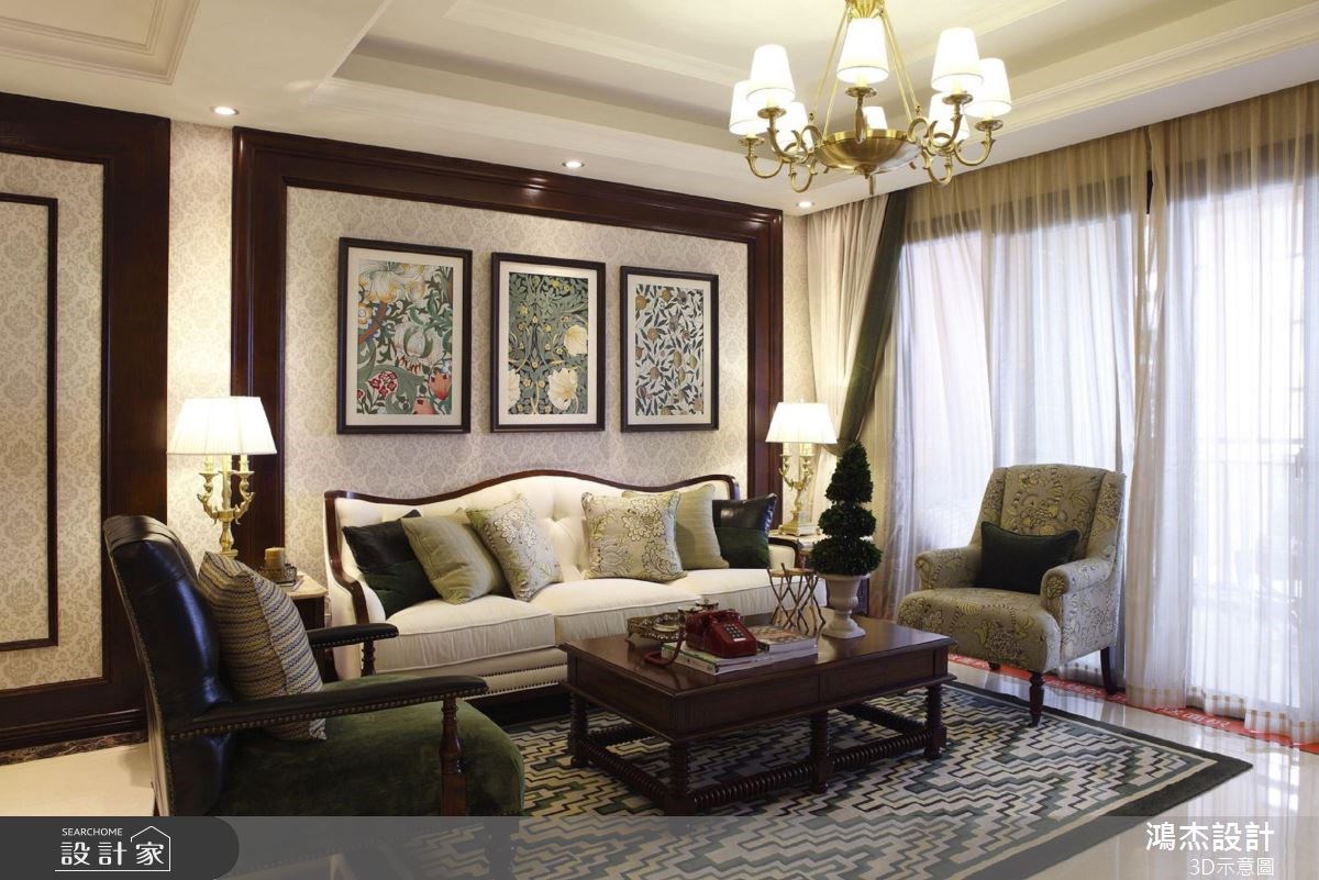 56坪新成屋(5年以下)＿美式風客廳案例圖片＿鴻杰室內設計＿鴻杰_38之1