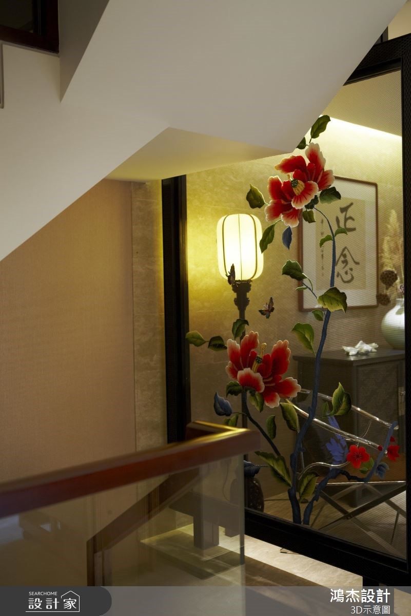 82坪新成屋(5年以下)＿新中式風樓梯案例圖片＿鴻杰室內設計＿鴻杰_39之12