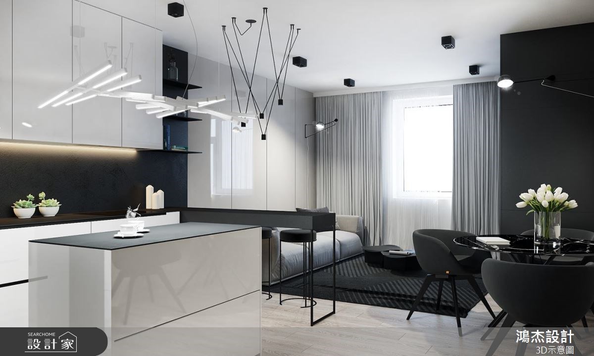 52坪新成屋(5年以下)＿工業風廚房案例圖片＿鴻杰室內設計＿鴻杰_43之3