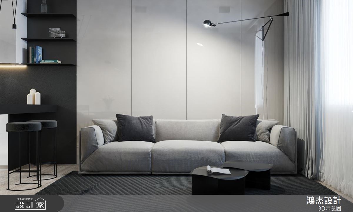 52坪新成屋(5年以下)＿工業風客廳案例圖片＿鴻杰室內設計＿鴻杰_43之5