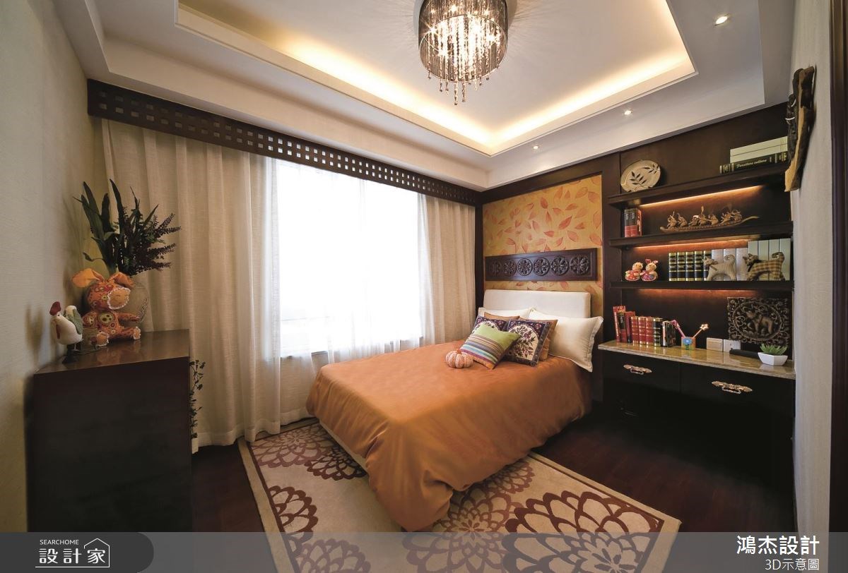 57坪老屋(16~30年)＿新中式風臥室案例圖片＿鴻杰室內設計＿鴻杰_46之6