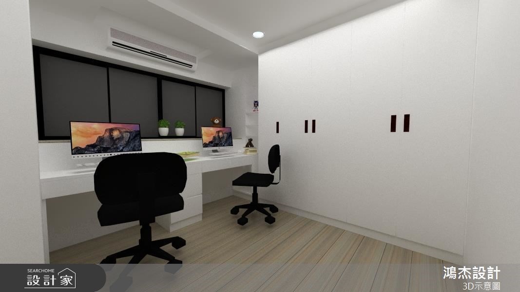 42坪老屋(16~30年)＿北歐風書房案例圖片＿鴻杰室內設計＿鴻杰_47之6