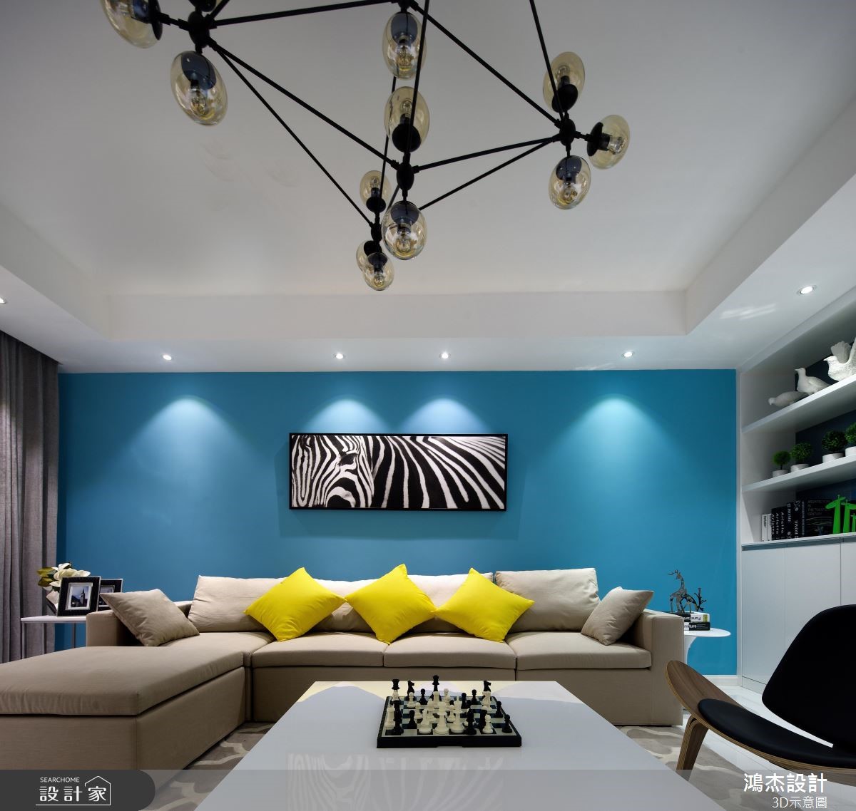 78坪新成屋(5年以下)＿混搭風客廳案例圖片＿鴻杰室內設計＿鴻杰_49之3