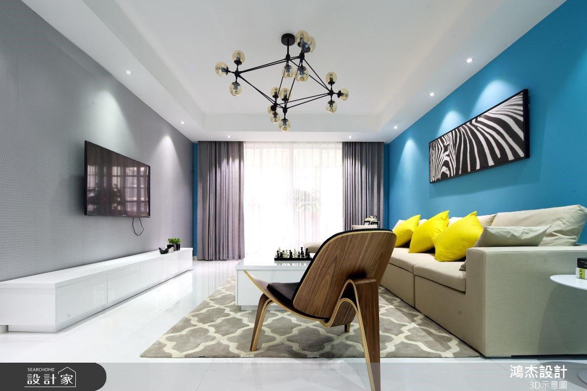 78坪新成屋(5年以下)＿混搭風客廳案例圖片＿鴻杰室內設計＿鴻杰_49之1