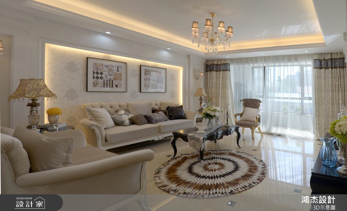 78坪新成屋(5年以下)＿混搭風客廳案例圖片＿鴻杰室內設計＿鴻杰_50之1