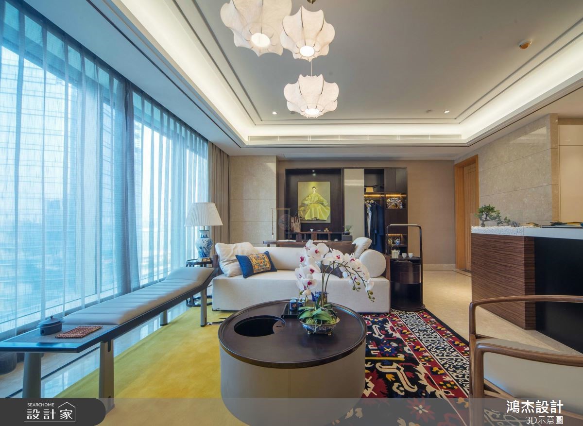 82坪新成屋(5年以下)＿混搭風客廳案例圖片＿鴻杰室內設計＿鴻杰_51之5