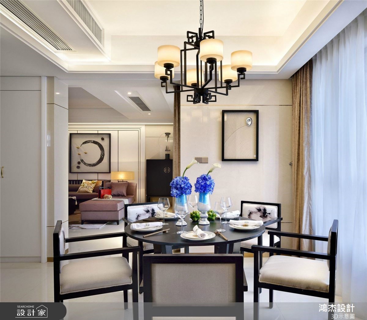 64坪預售屋＿新中式風餐廳案例圖片＿鴻杰室內設計＿鴻杰_53之4