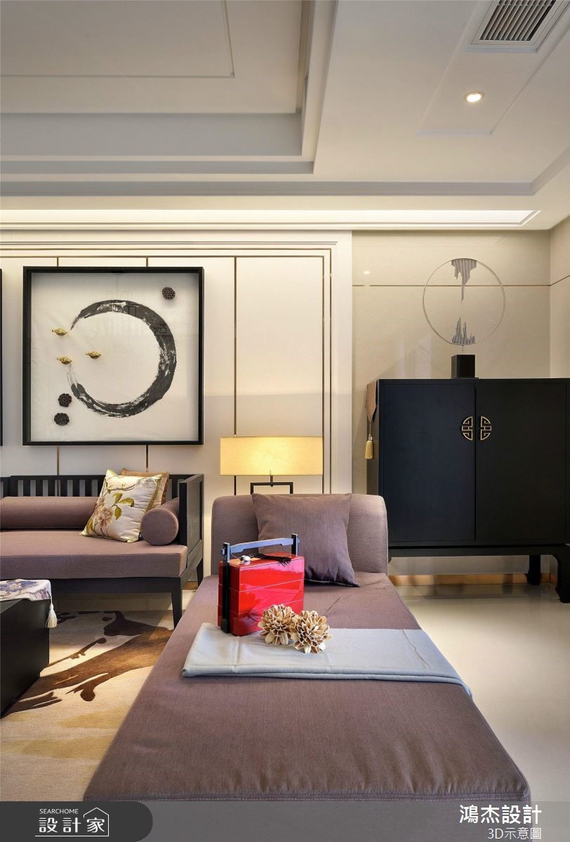 64坪預售屋＿新中式風客廳案例圖片＿鴻杰室內設計＿鴻杰_53之3