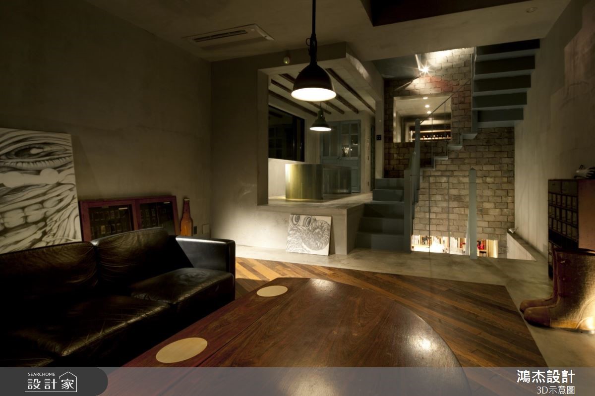 52坪老屋(16~30年)＿混搭風客廳樓梯案例圖片＿鴻杰室內設計＿鴻杰_54之3