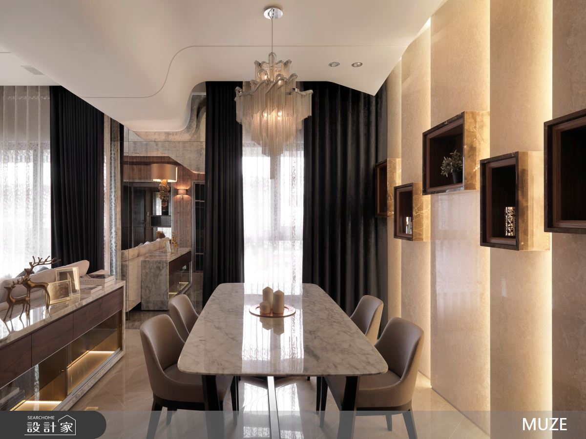 40坪新成屋(5年以下)＿現代人文餐廳案例圖片＿慕澤設計室內裝修股份有限公司＿慕澤_38_緻藝之13