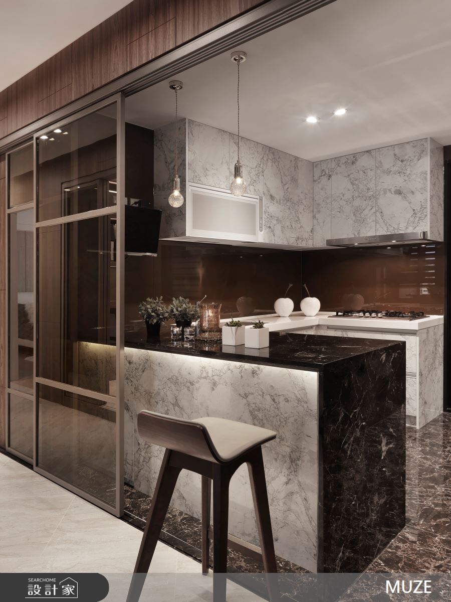 40坪新成屋(5年以下)＿現代人文吧檯案例圖片＿慕澤設計室內裝修股份有限公司＿慕澤_38_緻藝之15