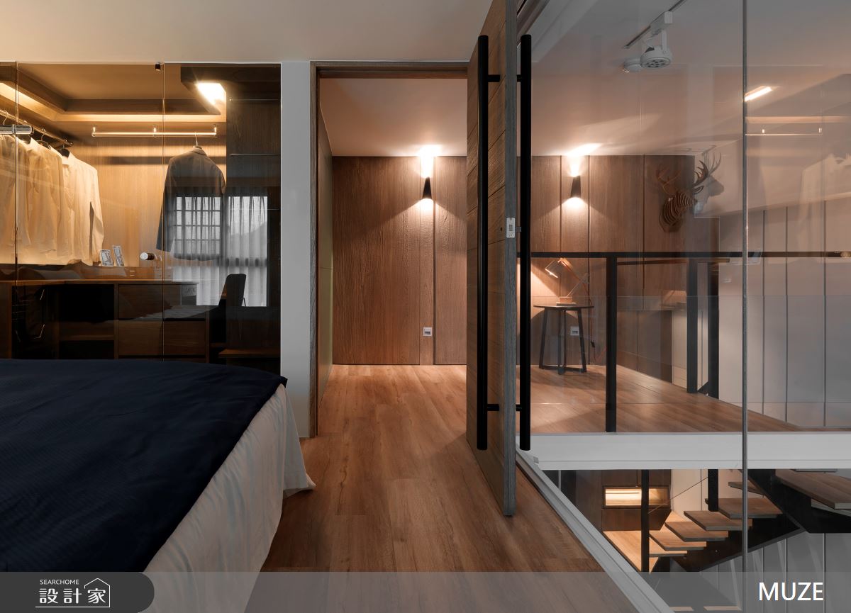 36坪新成屋(5年以下)＿現代風臥室樓梯案例圖片＿慕澤設計室內裝修股份有限公司＿慕澤_39_軌跡之8