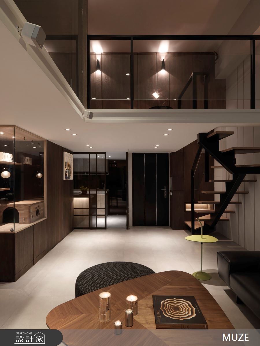 36坪新成屋(5年以下)＿現代風客廳樓梯案例圖片＿慕澤設計室內裝修股份有限公司＿慕澤_39_軌跡之11