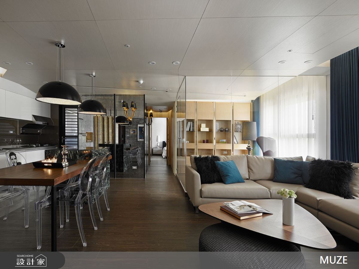 40坪新成屋(5年以下)＿現代風客廳餐廳案例圖片＿慕澤設計室內裝修股份有限公司＿慕澤_45_交迭之10