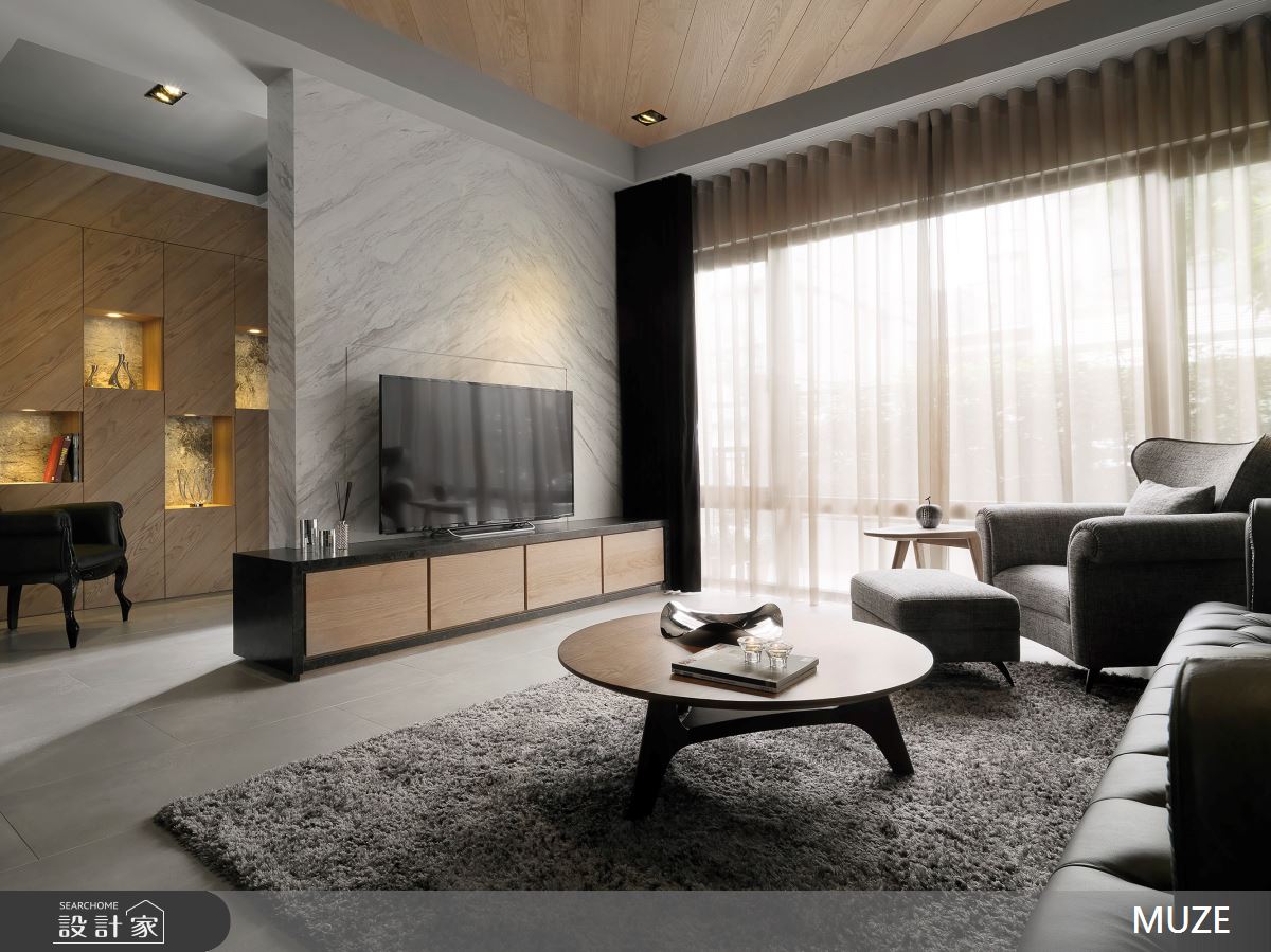 100坪新成屋(5年以下)＿現代風客廳案例圖片＿慕澤設計室內裝修股份有限公司＿慕澤_47_馥域之4
