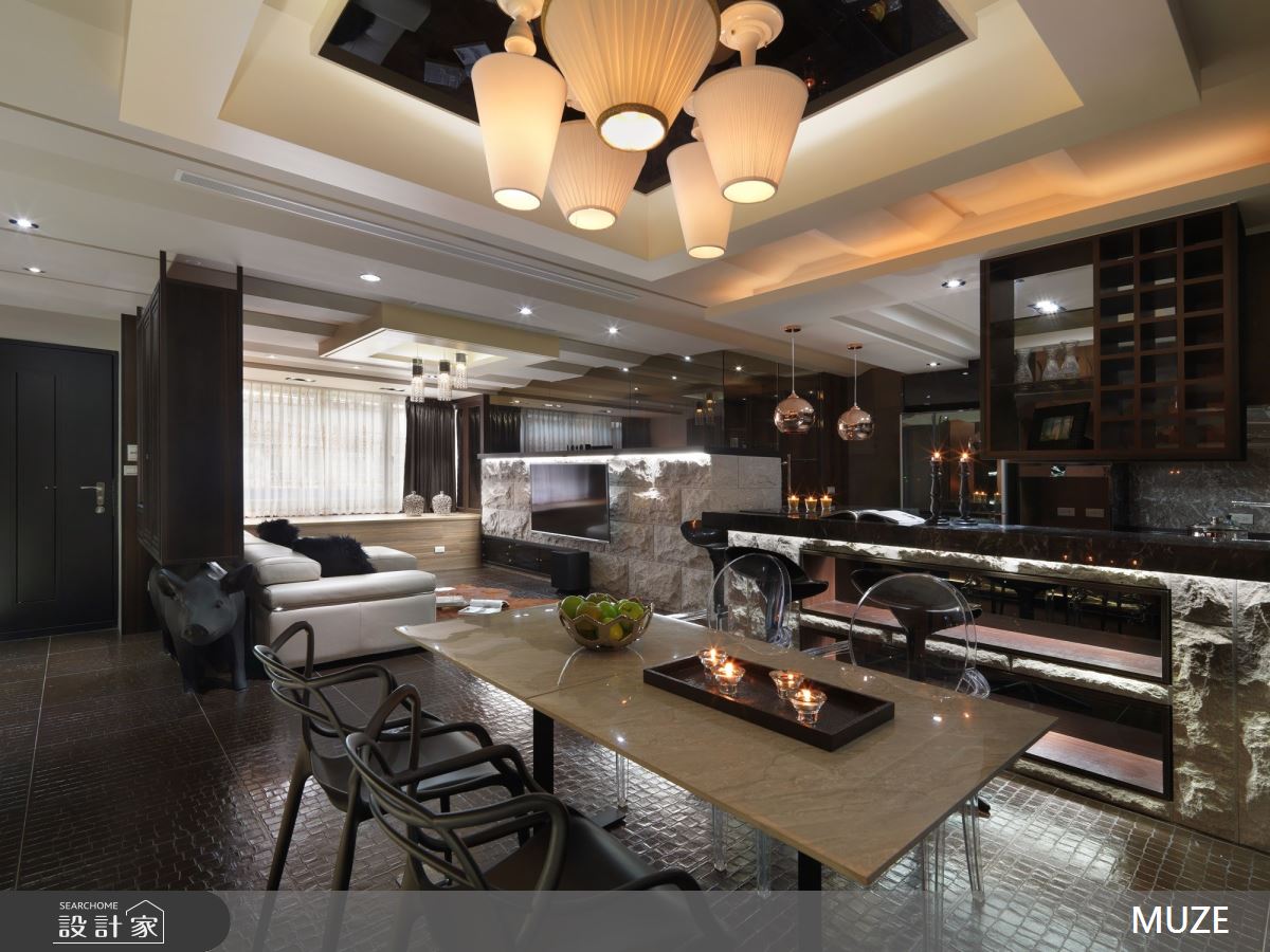 40坪老屋(16~30年)＿混搭風餐廳吧檯案例圖片＿慕澤設計室內裝修股份有限公司＿慕澤_48_疊影之5