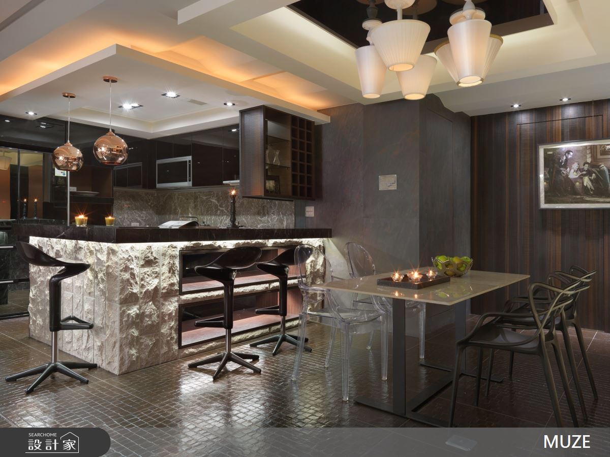 40坪老屋(16~30年)＿混搭風餐廳吧檯案例圖片＿慕澤設計室內裝修股份有限公司＿慕澤_48_疊影之6