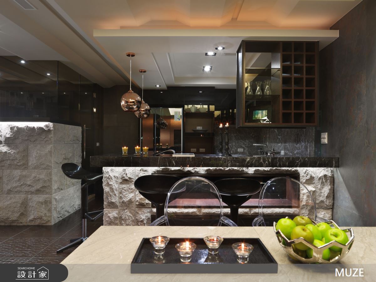 40坪老屋(16~30年)＿混搭風餐廳吧檯案例圖片＿慕澤設計室內裝修股份有限公司＿慕澤_48_疊影之8