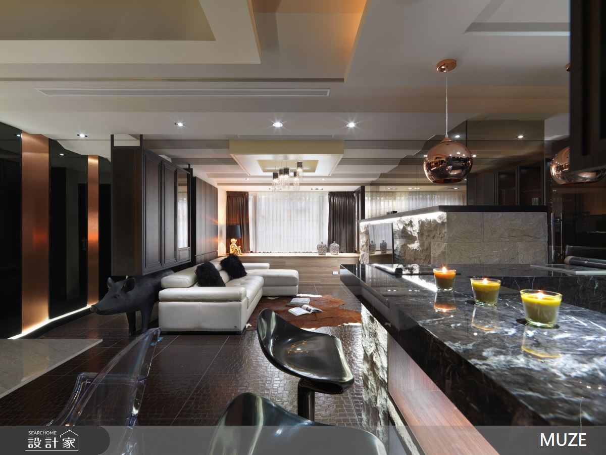 40坪老屋(16~30年)＿混搭風吧檯案例圖片＿慕澤設計室內裝修股份有限公司＿慕澤_48_疊影之13