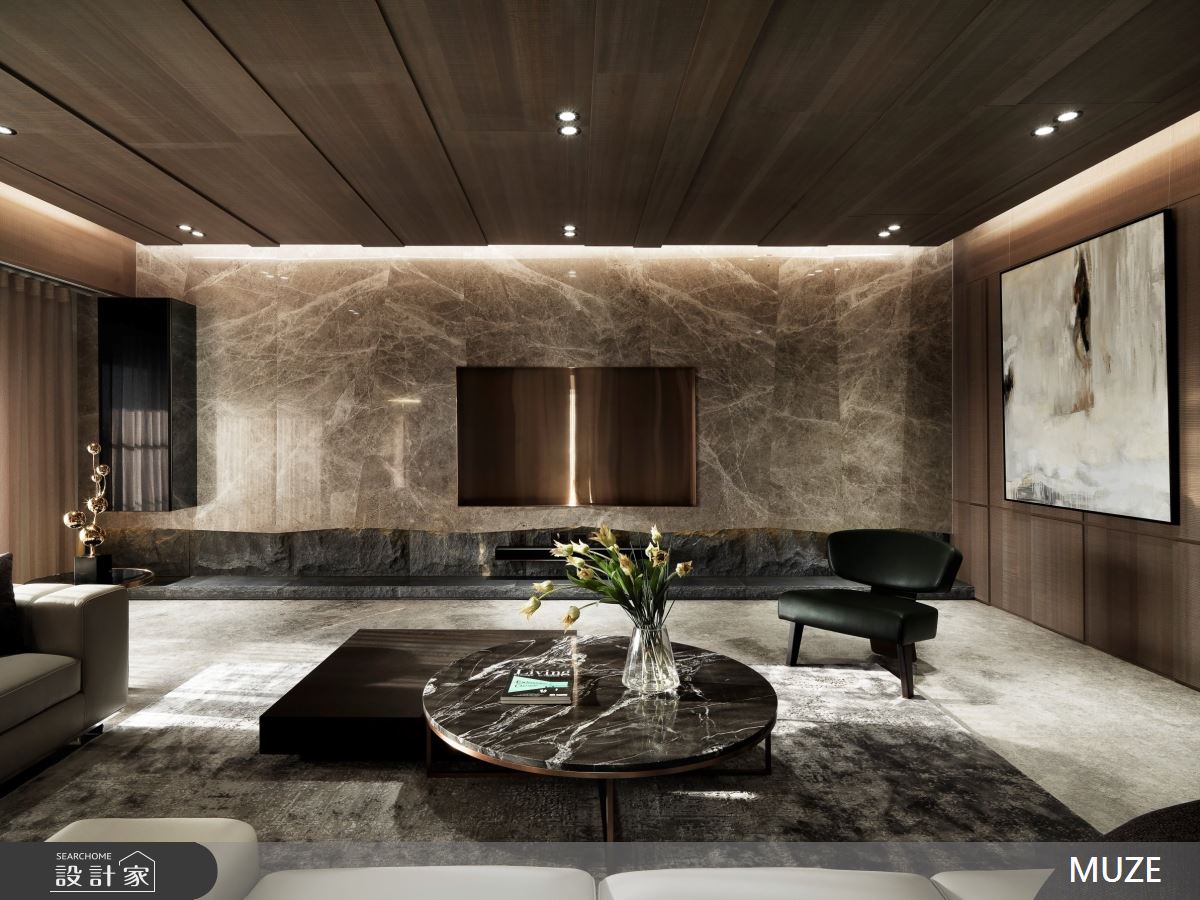 100坪新成屋(5年以下)＿現代風客廳案例圖片＿慕澤設計室內裝修股份有限公司＿慕澤_49_台北一號院之3