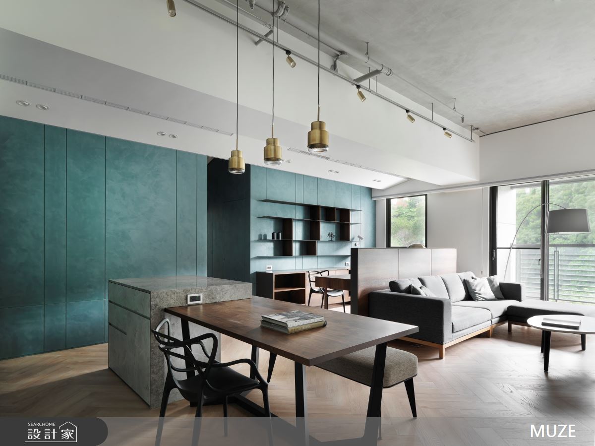 40坪新成屋(5年以下)＿混搭風中島案例圖片＿慕澤設計室內裝修股份有限公司＿慕澤_51_漢皇丰川之6