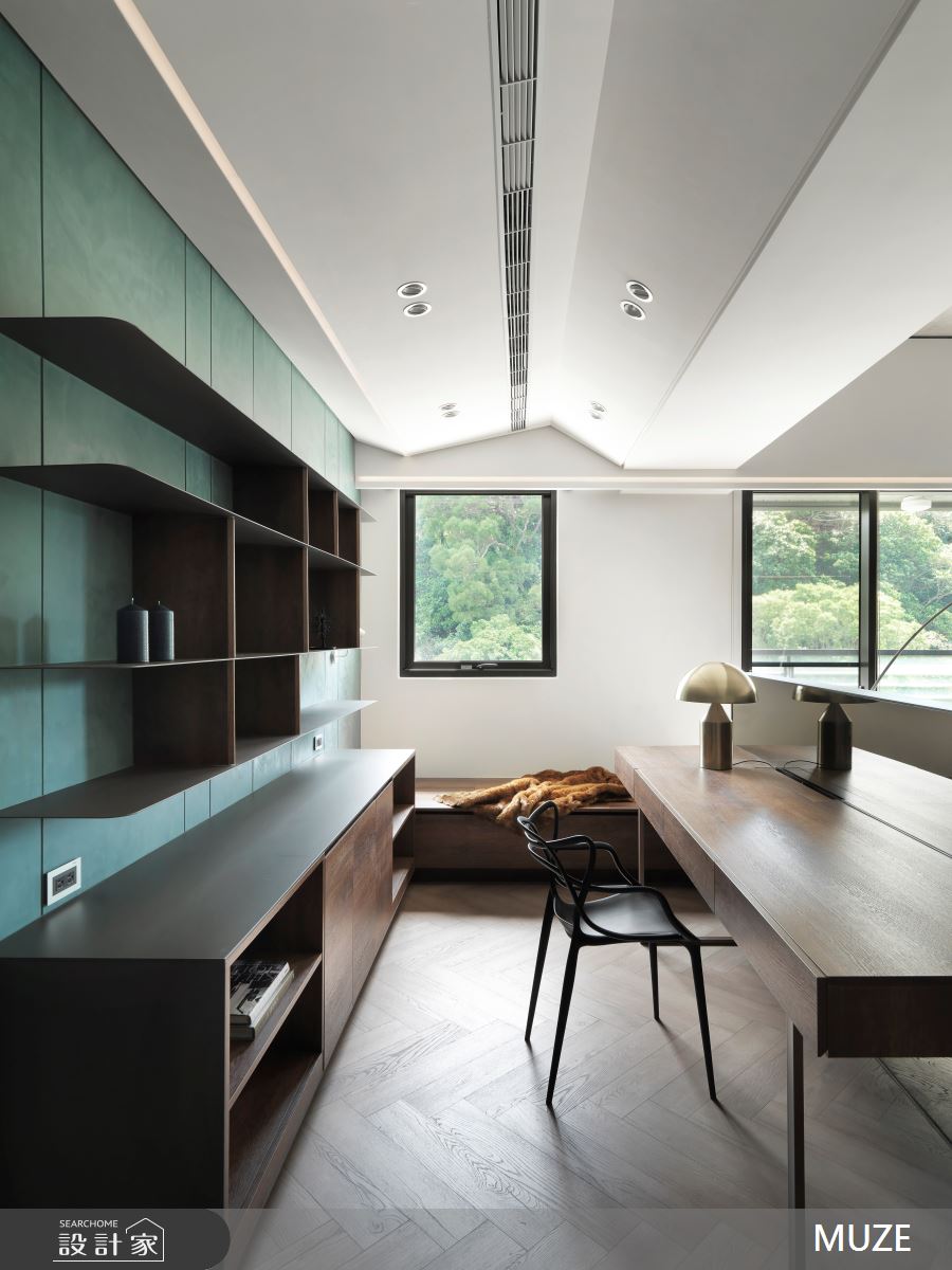 40坪新成屋(5年以下)＿混搭風書房臥榻案例圖片＿慕澤設計室內裝修股份有限公司＿慕澤_51_漢皇丰川之12