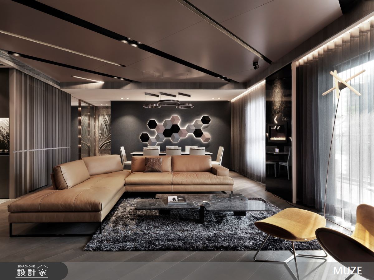 50坪新成屋(5年以下)＿現代風客廳案例圖片＿慕澤設計室內裝修股份有限公司＿慕澤_52_馥人灣一山區之7