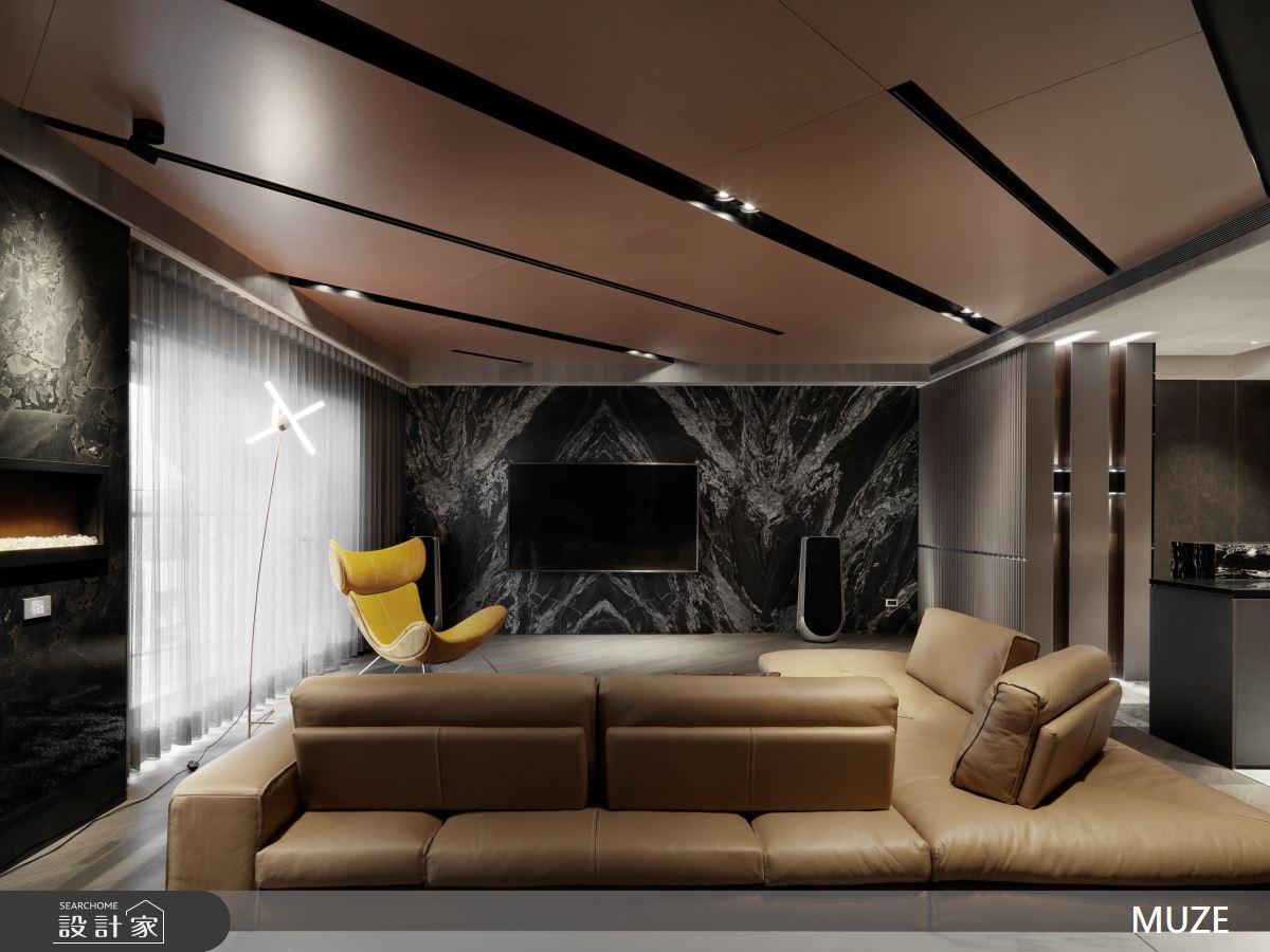 50坪新成屋(5年以下)＿現代風客廳案例圖片＿慕澤設計室內裝修股份有限公司＿慕澤_52_馥人灣一山區之15