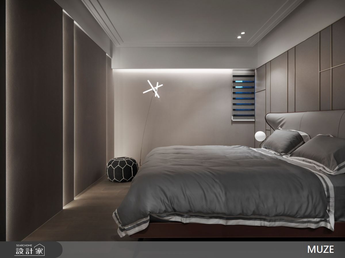 50坪新成屋(5年以下)＿現代風臥室案例圖片＿慕澤設計室內裝修股份有限公司＿慕澤_52_馥人灣一山區之20