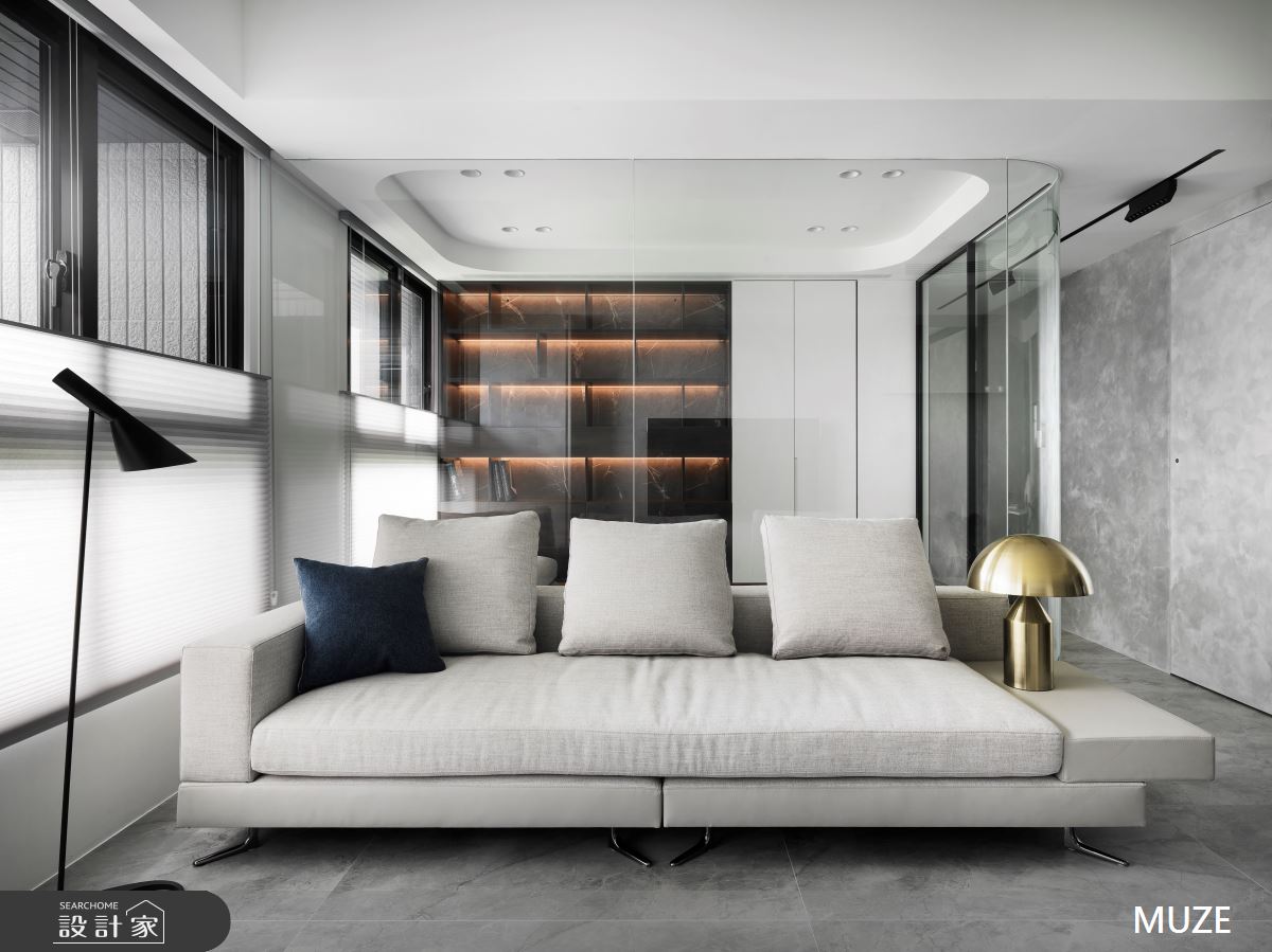 25坪新成屋(5年以下)＿現代風客廳案例圖片＿慕澤設計室內裝修股份有限公司＿慕澤_58_台中惠宇敦北之22