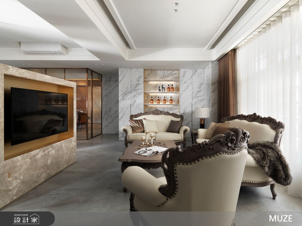 30坪中古屋(5~15年)＿新古典客廳案例圖片＿慕澤設計室內裝修股份有限公司＿慕澤_59_桃園藝文特區之1