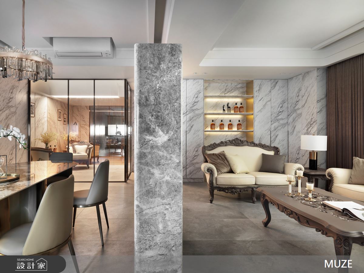 30坪中古屋(5~15年)＿新古典客廳案例圖片＿慕澤設計室內裝修股份有限公司＿慕澤_59_桃園藝文特區之5