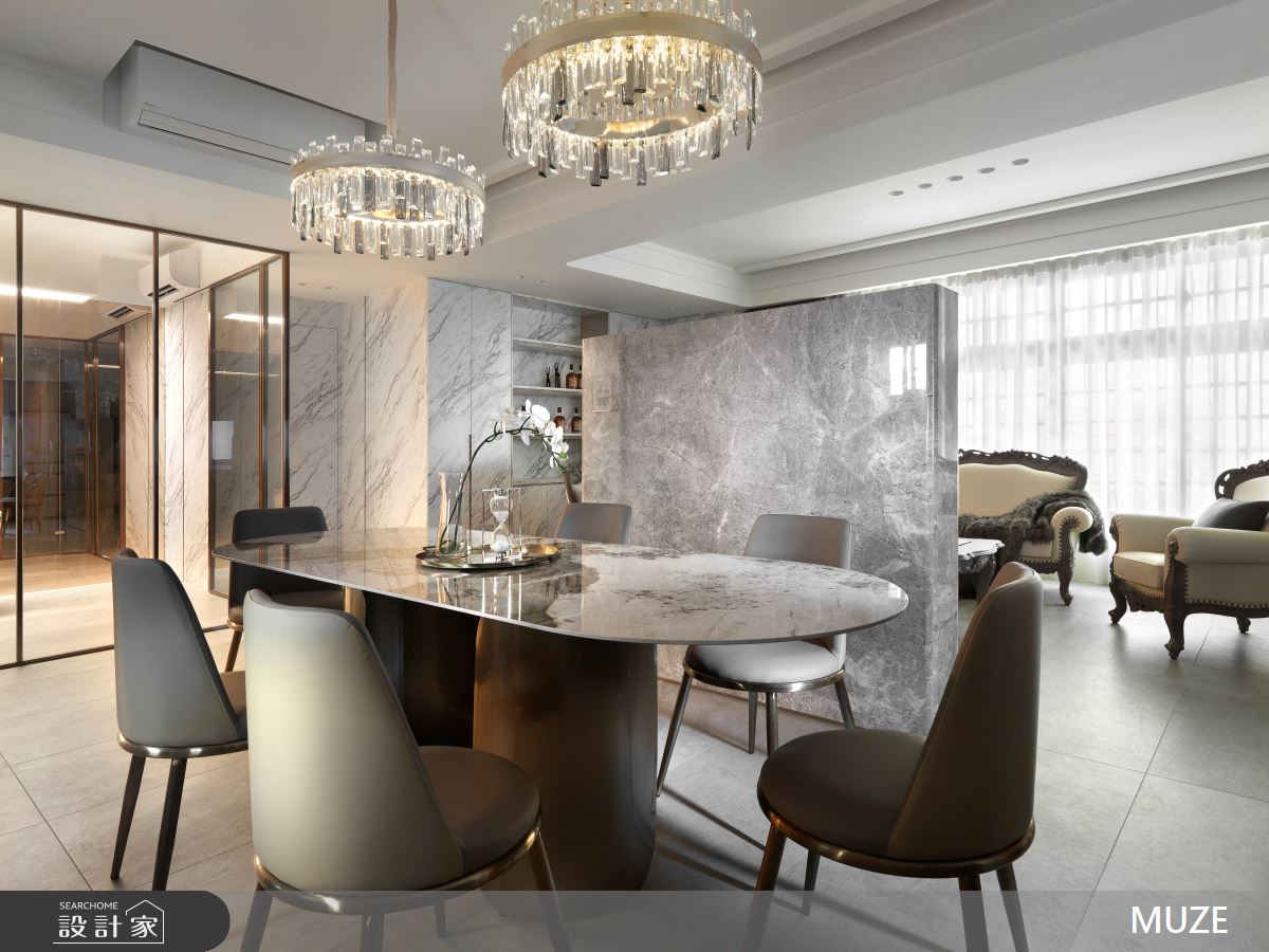 30坪中古屋(5~15年)＿新古典客廳餐廳案例圖片＿慕澤設計室內裝修股份有限公司＿慕澤_59_桃園藝文特區之10