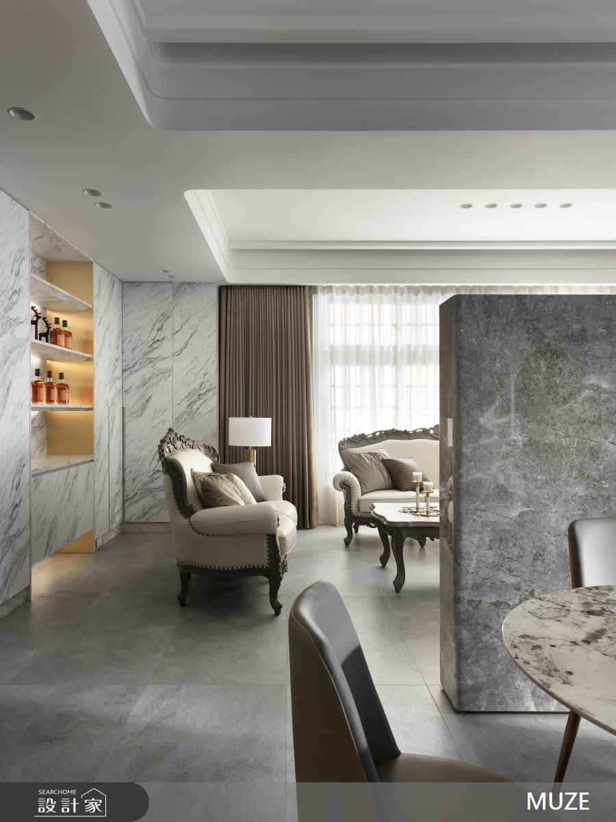 30坪中古屋(5~15年)＿新古典客廳案例圖片＿慕澤設計室內裝修股份有限公司＿慕澤_59_桃園藝文特區之11