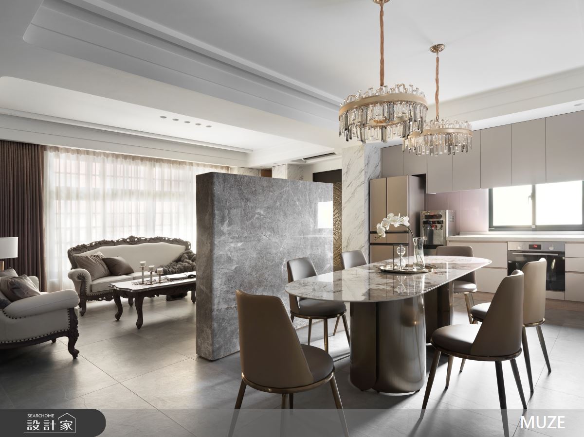 30坪中古屋(5~15年)＿新古典客廳餐廳案例圖片＿慕澤設計室內裝修股份有限公司＿慕澤_59_桃園藝文特區之13