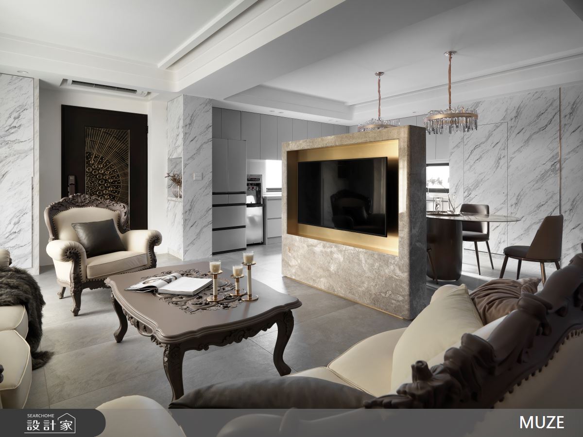 30坪中古屋(5~15年)＿新古典客廳案例圖片＿慕澤設計室內裝修股份有限公司＿慕澤_59_桃園藝文特區之15