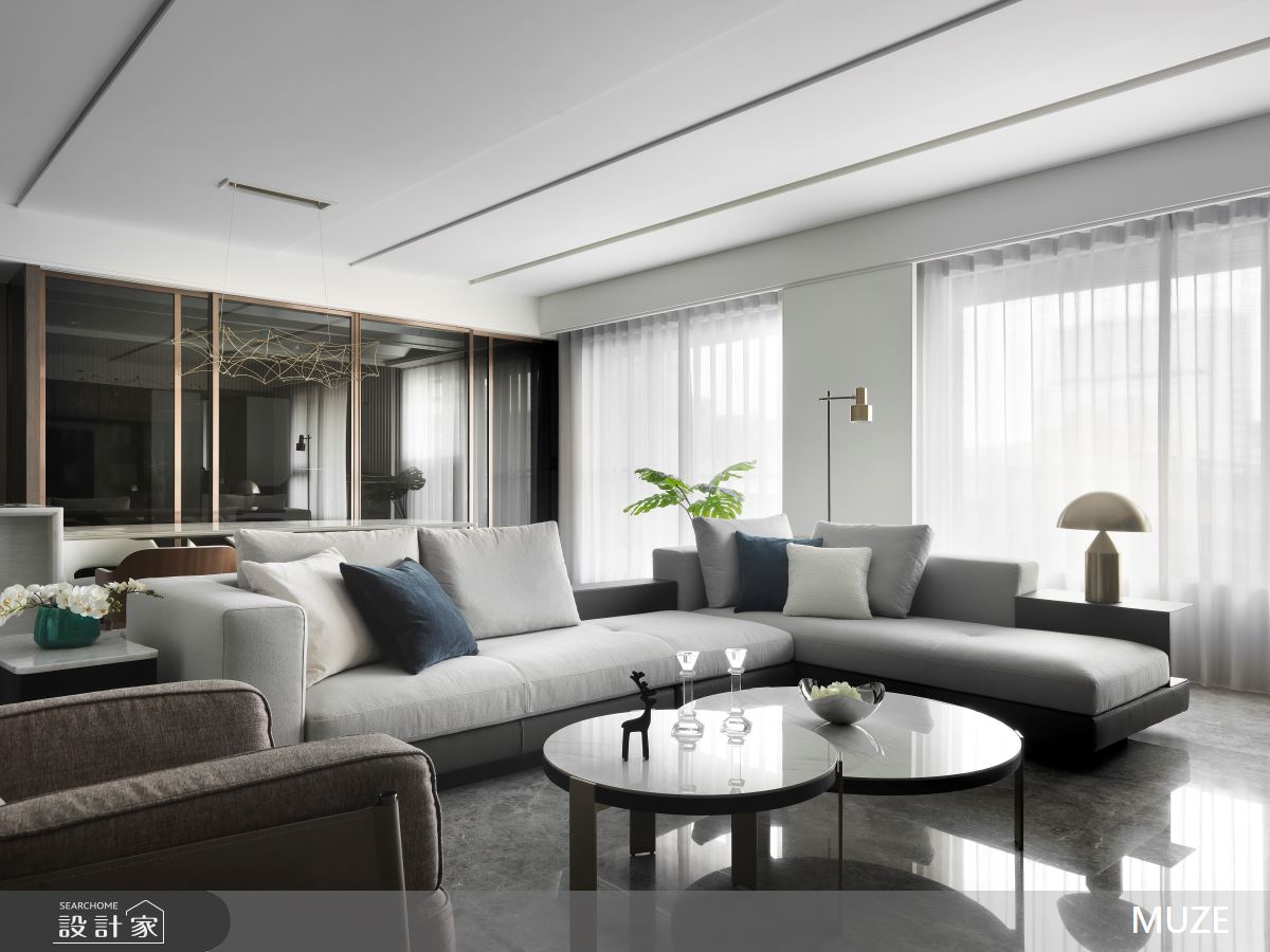 70坪新成屋(5年以下)＿現代風客廳案例圖片＿慕澤設計室內裝修股份有限公司＿慕澤_60_華固松疆之8