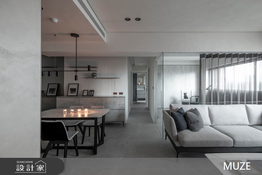 32坪老屋(16~30年)＿現代風客廳餐廳走廊案例圖片＿慕澤設計室內裝修股份有限公司＿慕澤_66_新店碧潭別館之4