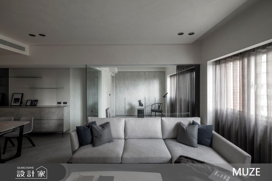 32坪老屋(16~30年)＿現代風客廳餐廳書房工作區案例圖片＿慕澤設計室內裝修股份有限公司＿慕澤_66_新店碧潭別館之8