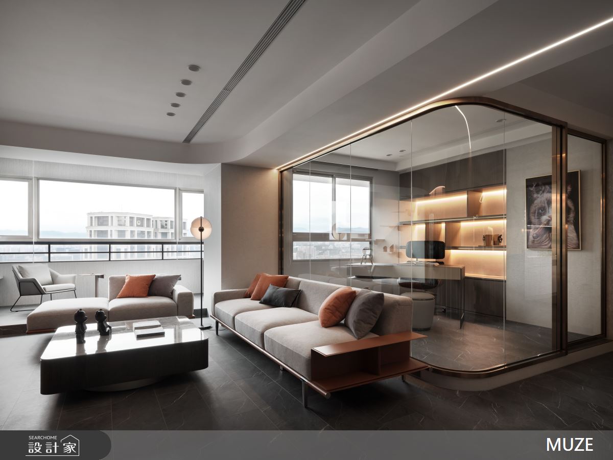 50坪老屋(16~30年)＿現代風客廳書房工作區案例圖片＿慕澤設計室內裝修股份有限公司＿慕澤設計_72_正隆麗池之5