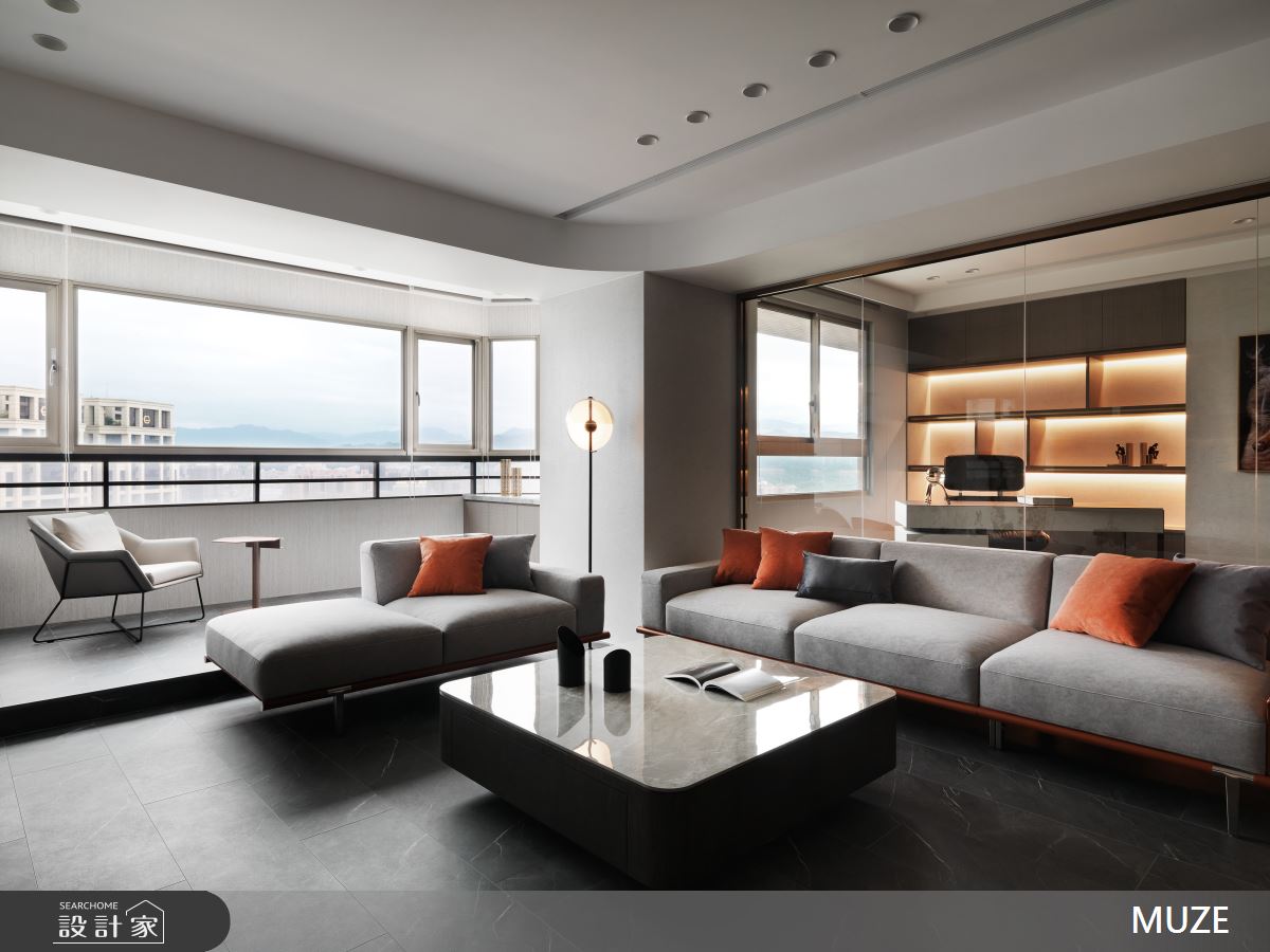 50坪老屋(16~30年)＿現代風客廳陽台案例圖片＿慕澤設計室內裝修股份有限公司＿慕澤設計_72_正隆麗池之4