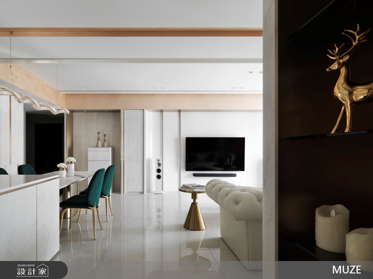 40坪新成屋(5年以下)＿現代輕奢風客廳餐廳案例圖片＿慕澤設計室內裝修股份有限公司＿慕澤設計_76_國泰上城之14