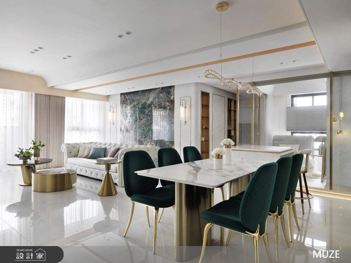 40坪新成屋(5年以下)＿現代輕奢風客廳餐廳案例圖片＿慕澤設計室內裝修股份有限公司＿慕澤設計_76_國泰上城之4