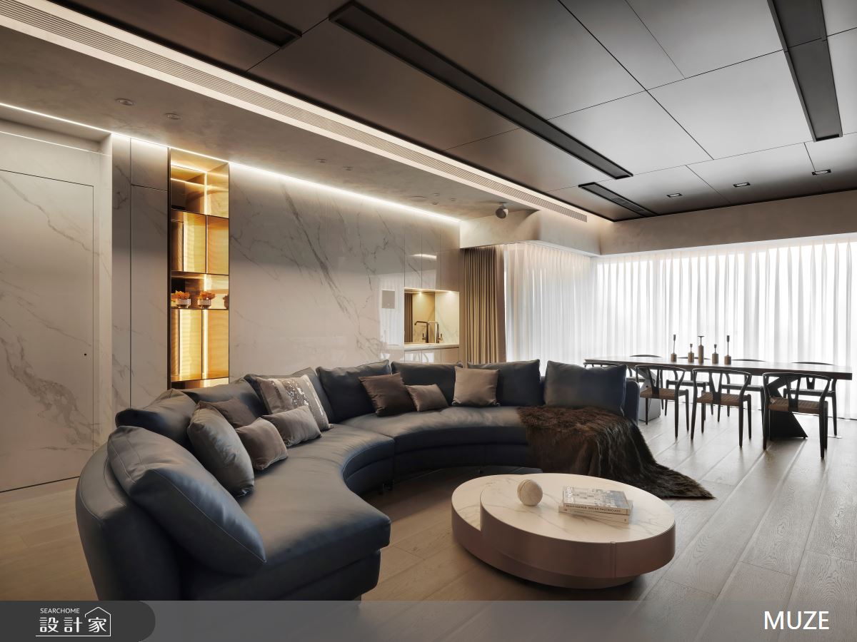 60坪新成屋(5年以下)＿飯店風客廳餐廳案例圖片＿慕澤設計室內裝修股份有限公司＿慕澤設計_77_潤泰敦峰之5