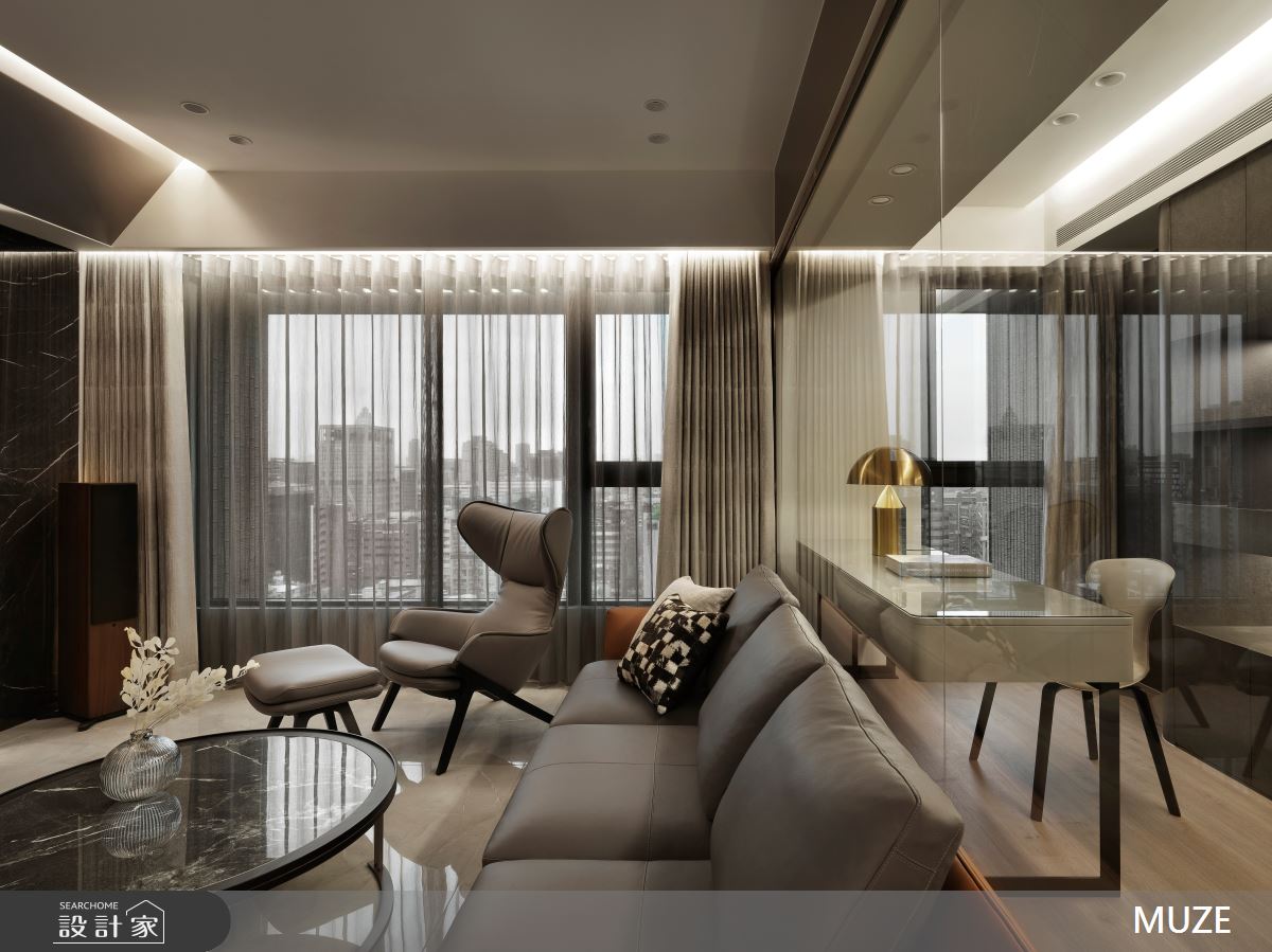 40坪毛胚屋＿現代風客廳書房工作區案例圖片＿慕澤設計室內裝修股份有限公司＿慕澤設計_78_宏盛帝璽之8