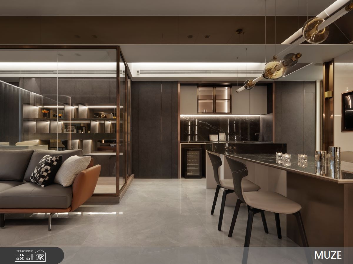 40坪毛胚屋＿現代風客廳餐廳工作區中島案例圖片＿慕澤設計室內裝修股份有限公司＿慕澤設計_78_宏盛帝璽之10