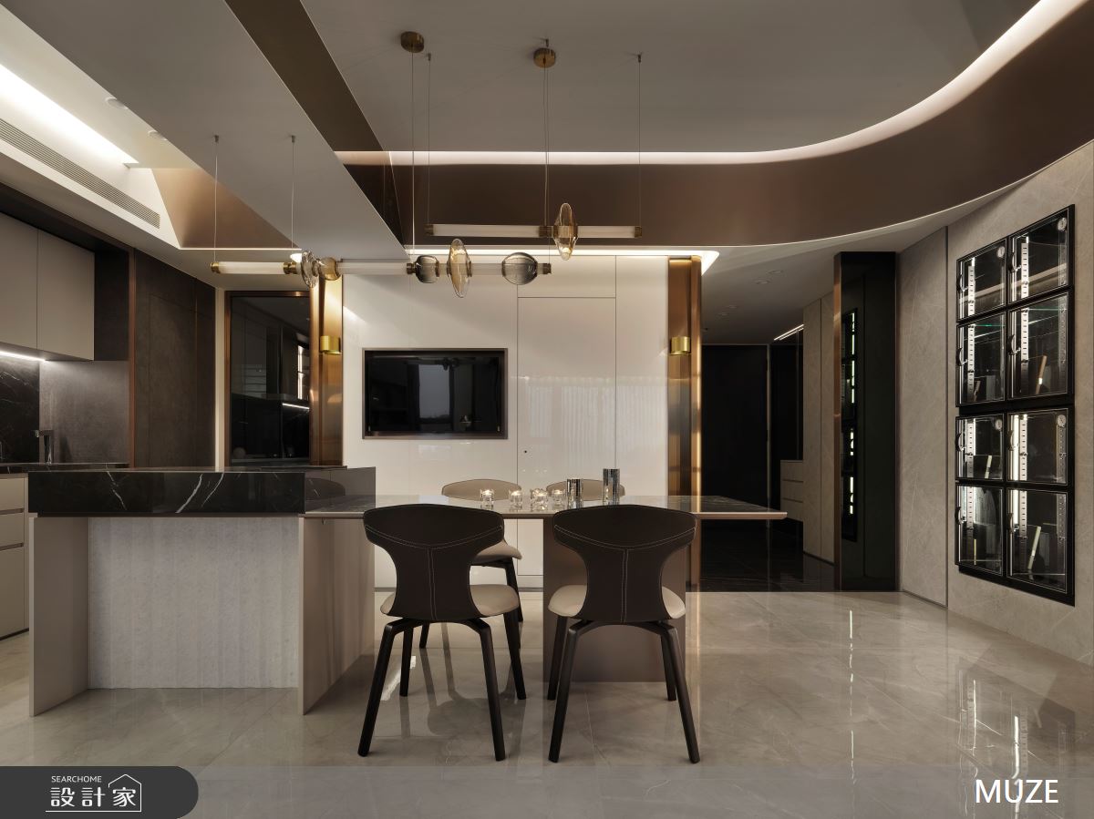 40坪毛胚屋＿現代風餐廳中島案例圖片＿慕澤設計室內裝修股份有限公司＿慕澤設計_78_宏盛帝璽之12