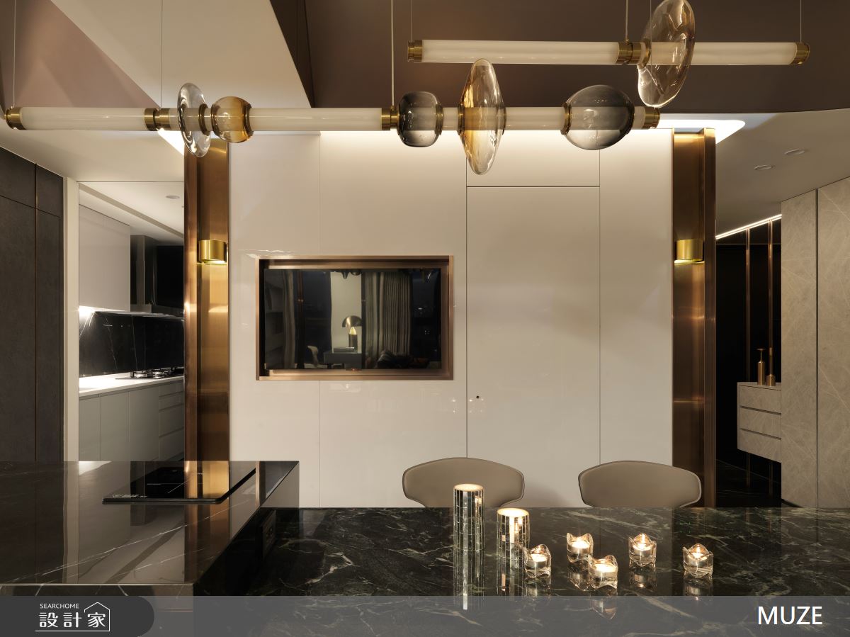 40坪毛胚屋＿現代風餐廳中島案例圖片＿慕澤設計室內裝修股份有限公司＿慕澤設計_78_宏盛帝璽之13